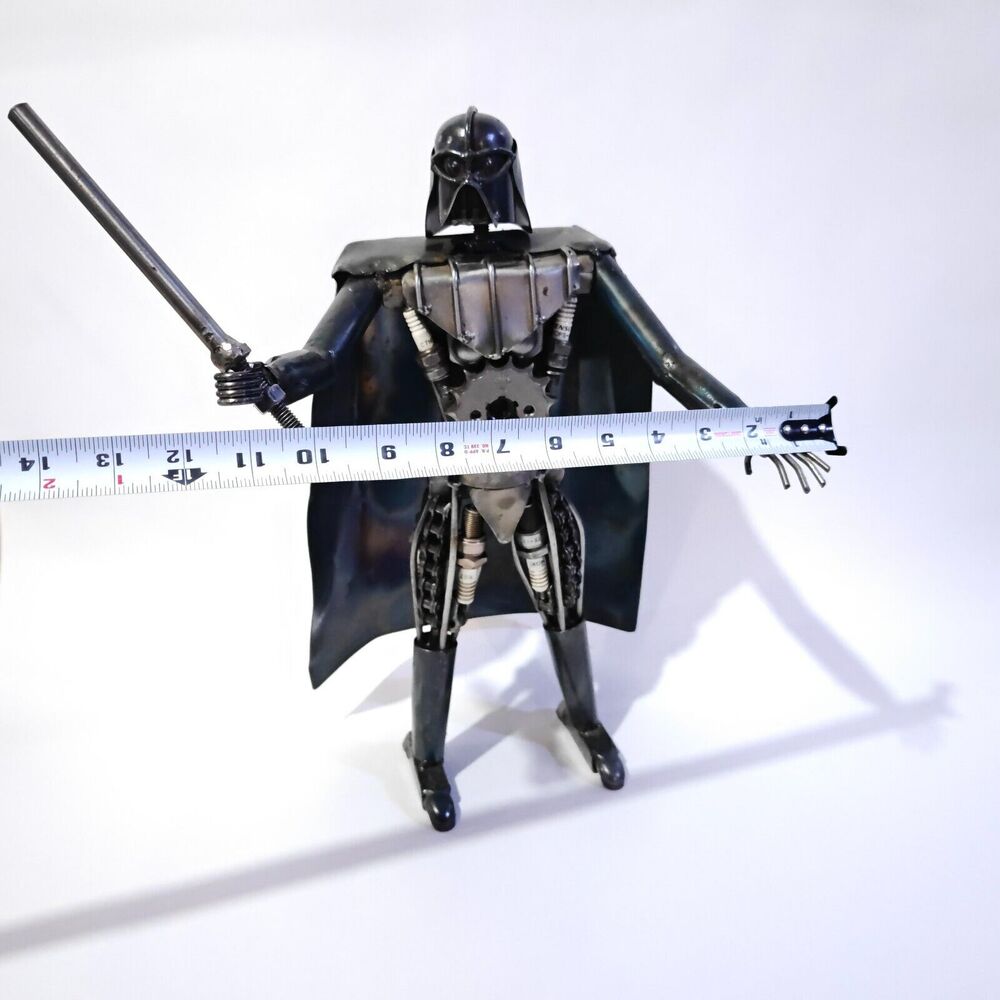 Darth Vader Star Wars Scrap Metal Weld Sculpture Art Statue 16" Large Handmade - Picture 16 of 16